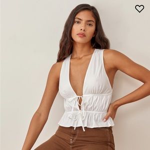 Reformation feta blouse